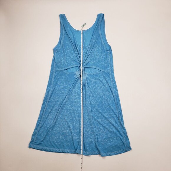 Becca Beach Date Knot Back Scoop Cover Up Dress Women's Medium Crystal Sea Blue - Picture 7 of 16